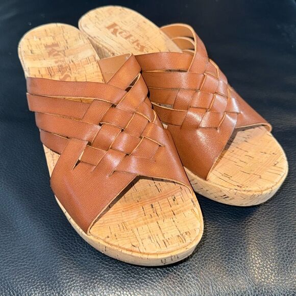 KORKS Noelle Weave Wedge Mule Sandals - Picture 1 of 10